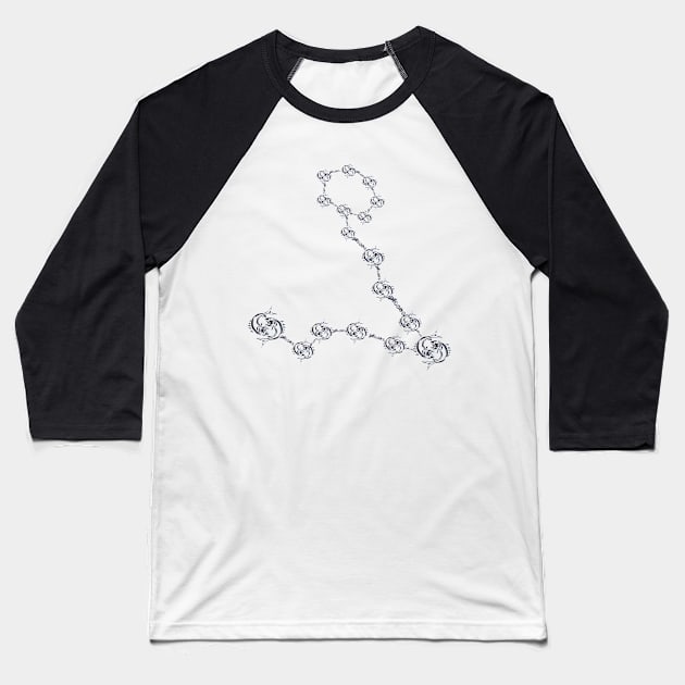 pisces zodiac constellation Baseball T-Shirt by INDONESIA68